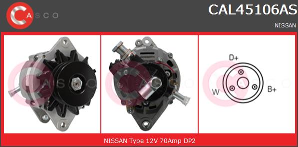 Alternator CASCO CAL45106AS