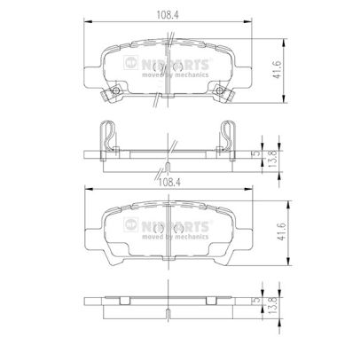 Klocki hamulcowe NIPPARTS J3617002