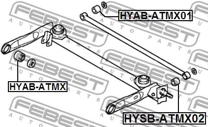 Tuleja wahacza FEBEST HYAB-ATMX01