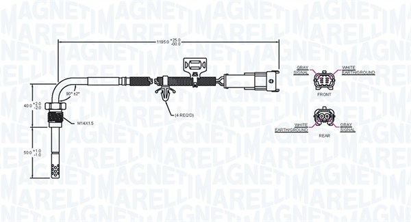 Czujnik  temperatury spalin MAGNETI MARELLI 172000143010