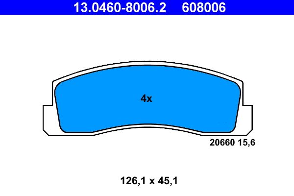 Klocki hamulcowe ATE 13.0460-8006.2