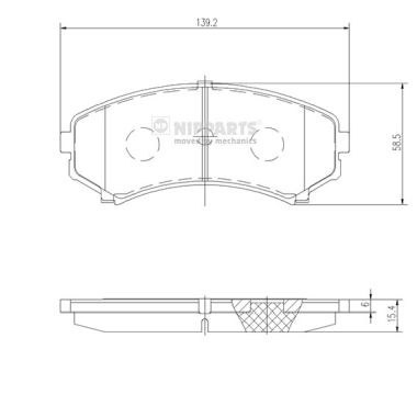 Klocki hamulcowe NIPPARTS J3605039