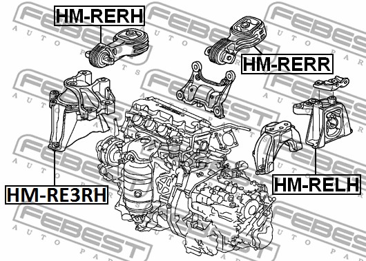 Poduszka silnika FEBEST HM-RELH