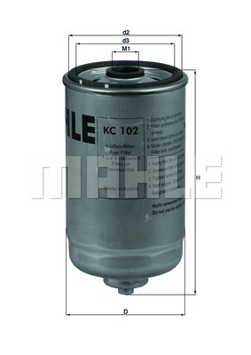 Filtr paliwa MAHLE KC 102