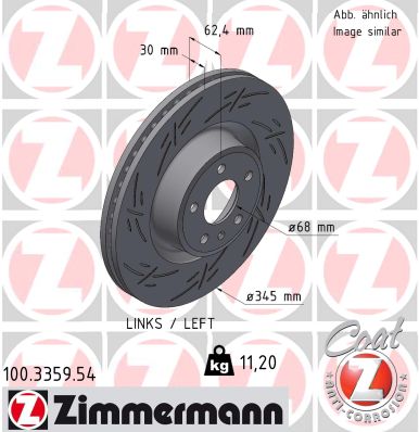 Tarcza hamulcowa ZIMMERMANN 100.3359.54