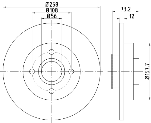 Tarcza hamulcowa HELLA PAGID 8DD 355 123-261