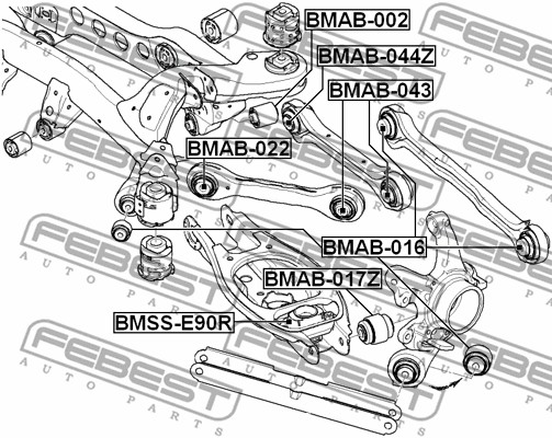 Tuleja wahacza FEBEST BMAB-043