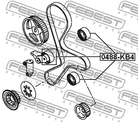 Rolka prowadząca paska rozrządu FEBEST 0488-KB4
