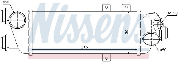 Chłodnica powietrza intercooler NISSENS 96562