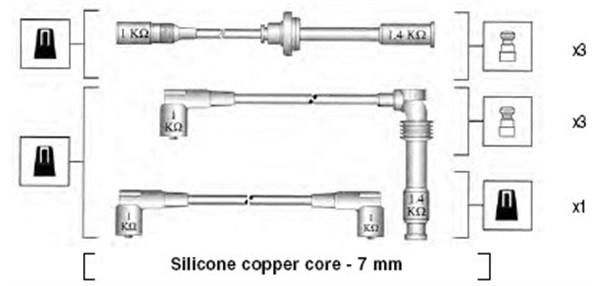 Przewody zapłonowe MAGNETI MARELLI 941045390524