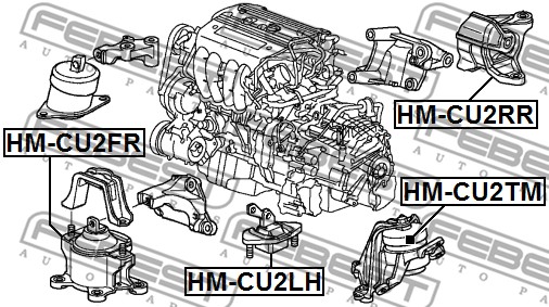 Poduszka silnika FEBEST HM-CU2RR