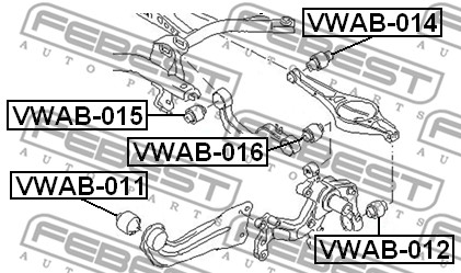 Tuleja wahacza FEBEST VWAB-014