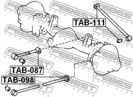 Tuleja wahacza FEBEST TAB-087