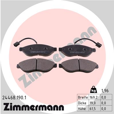 Klocki hamulcowe ZIMMERMANN 24468.190.1