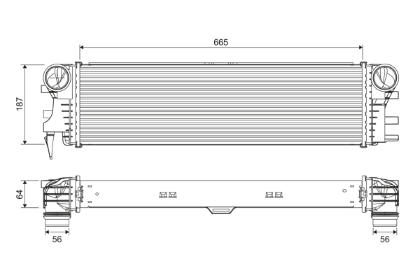 Chłodnica powietrza intercooler VALEO 818311