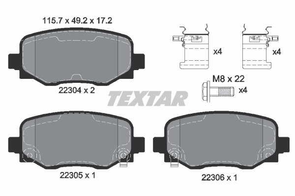 Klocki hamulcowe TEXTAR 2230401