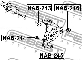 Tuleja wahacza FEBEST NAB-244