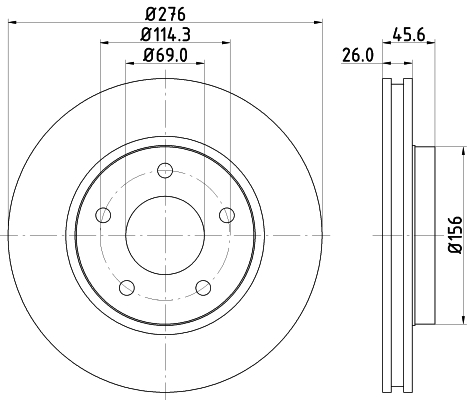 Tarcza hamulcowa HELLA PAGID 8DD 355 116-241