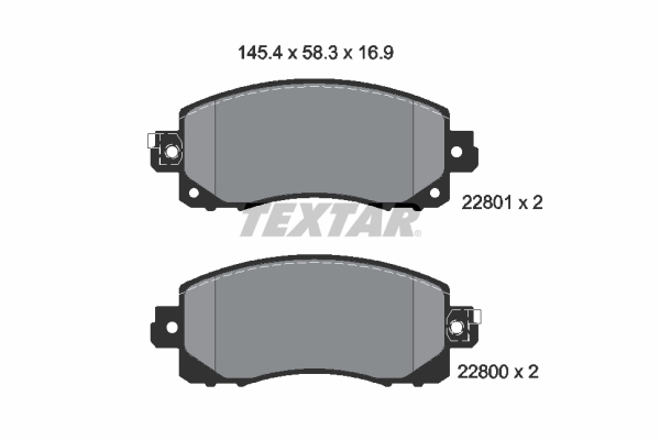 Klocki hamulcowe TEXTAR 2280001