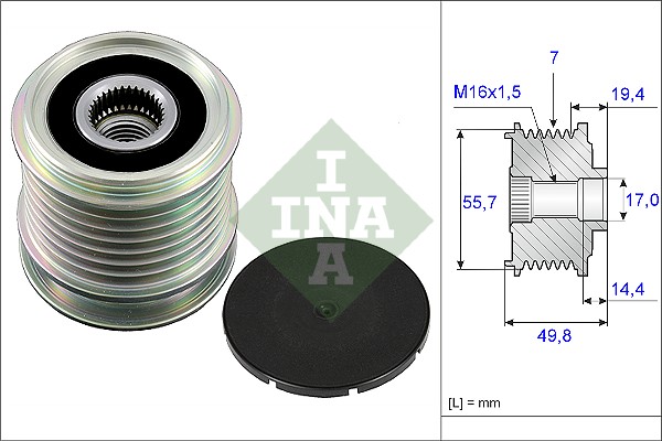 Sprzęgło alternatora INA 535 0165 10