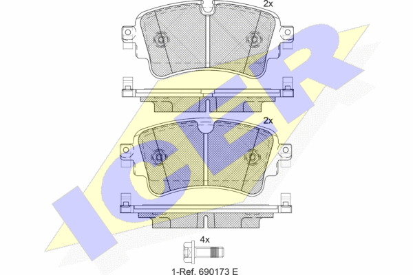 Klocki hamulcowe ICER 182256