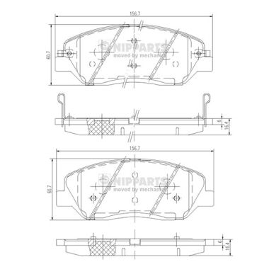 Klocki hamulcowe NIPPARTS N3605051