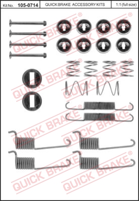 Zestaw dodatków do szczęk hamulcowych QUICK BRAKE 105-0714