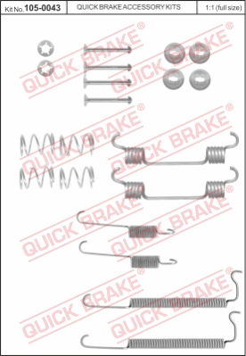 Zestaw dodatków do szczęk hamulcowych QUICK BRAKE 105-0043