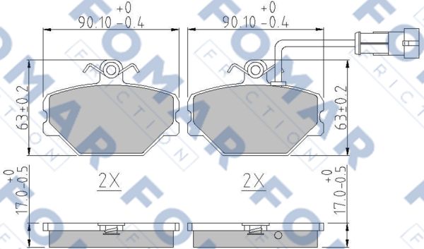 Klocki hamulcowe FOMAR FRICTION FO 448281
