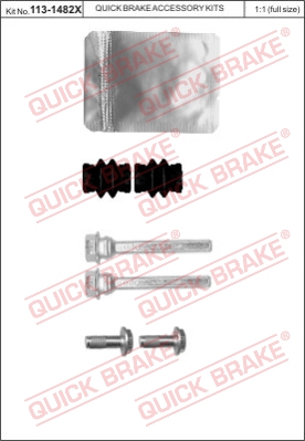 Zestaw tulei prowadzących zacisk hamulca QUICK BRAKE 113-1482X