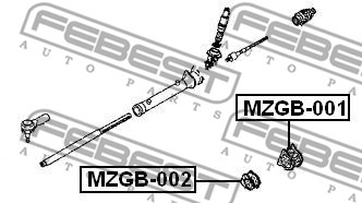 Poduszka przekładni kierowniczej FEBEST MZGB-002