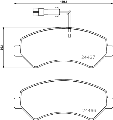 Klocki hamulcowe HELLA PAGID 8DB 355 023-011