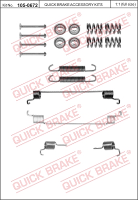 Zestaw dodatków do szczęk hamulcowych QUICK BRAKE 105-0672