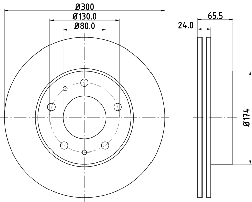 Tarcza hamulcowa HELLA PAGID 8DD 355 127-821