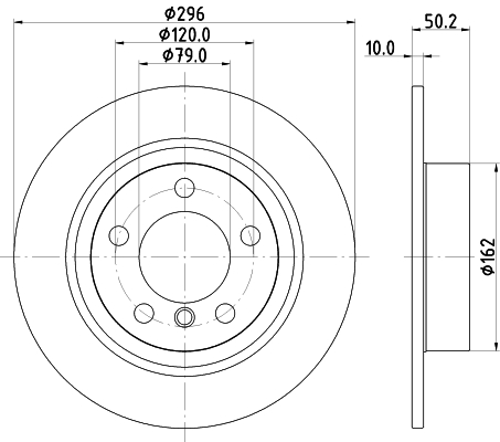 Tarcza hamulcowa HELLA 8DD 355 126-741