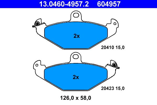 Klocki hamulcowe ATE 13.0460-4957.2