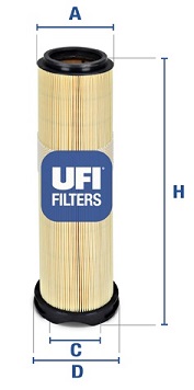 Filtr powietrza UFI 27.596.00