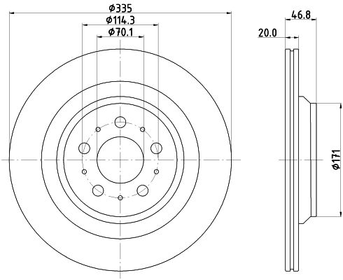 Tarcza hamulcowa HELLA 8DD 355 134-951
