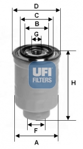 Filtr paliwa UFI 24.465.00