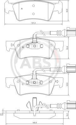 Klocki hamulcowe A.B.S. 37527