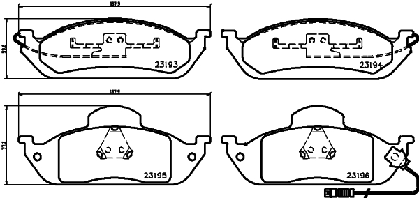 Klocki hamulcowe HELLA PAGID 8DB 355 008-661