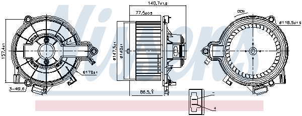 Wentylator wewnętrzny NISSENS 87616
