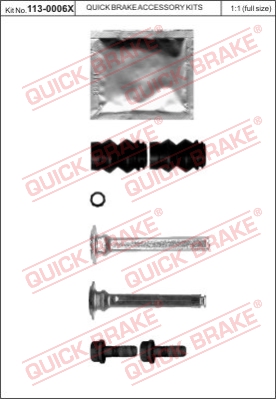 Zestaw tulei prowadzących zacisk hamulca QUICK BRAKE 113-0006X