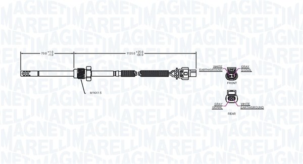Czujnik  temperatury spalin MAGNETI MARELLI 172000079010