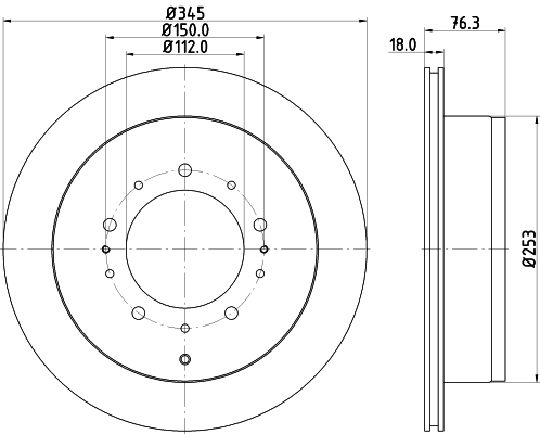 Tarcza hamulcowa HELLA 8DD 355 116-331