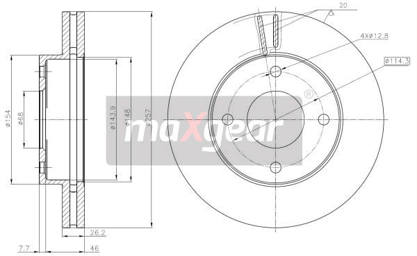 Tarcza hamulcowa MAXGEAR 19-3217