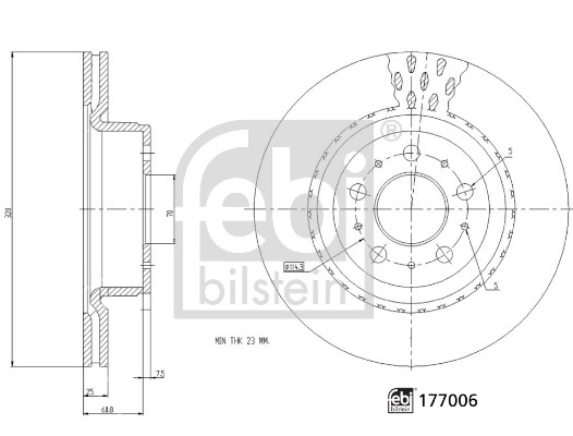 Tarcza hamulcowa FEBI BILSTEIN 177006