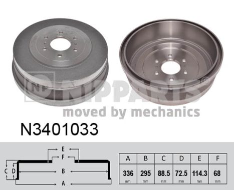 Bęben hamulcowy NIPPARTS N3401033