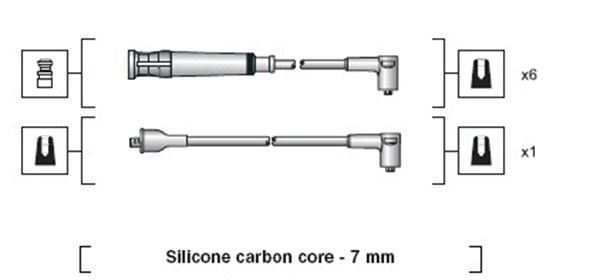Przewody zapłonowe MAGNETI MARELLI 941318111044