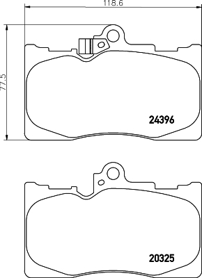 Klocki hamulcowe HELLA 8DB 355 012-121